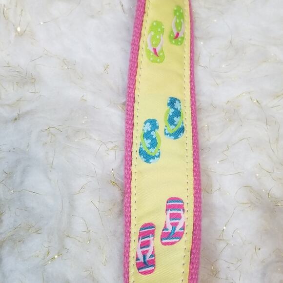 FlipFlop Print Belt Sm/Med Sandals Beach Summer Bright BarbieCore - Picture 7 of 7